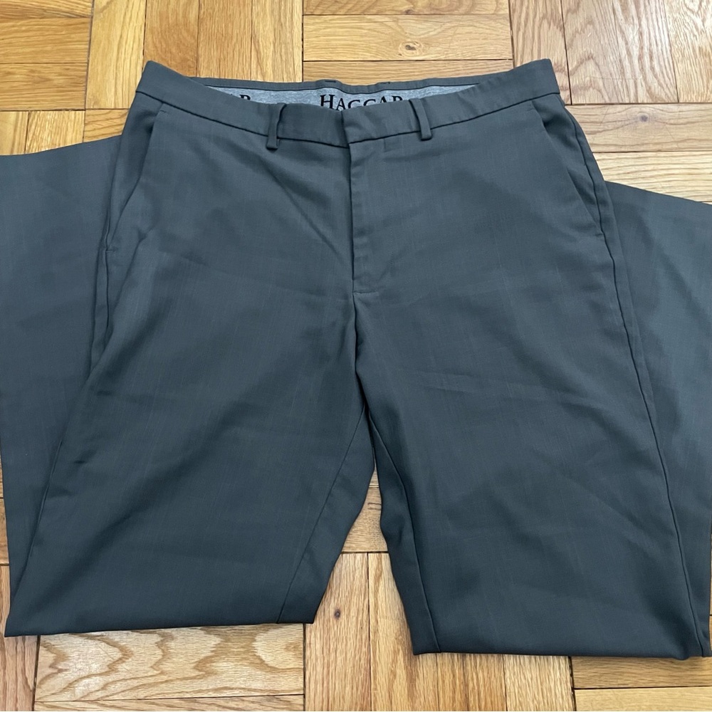 Haggar Men's Charcoal Dress Pants